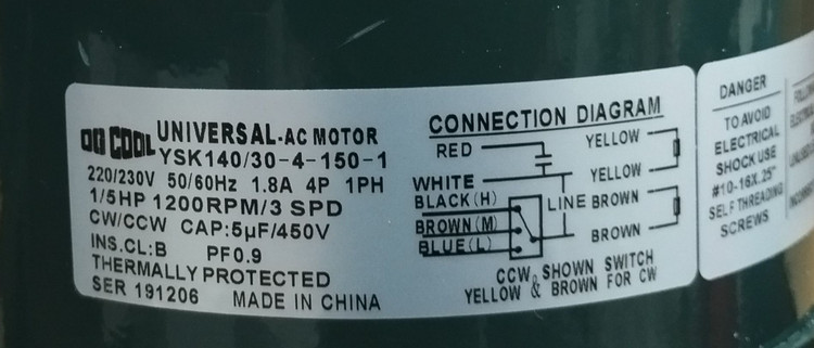 مشخصات فنی فن کولر پنجره ای