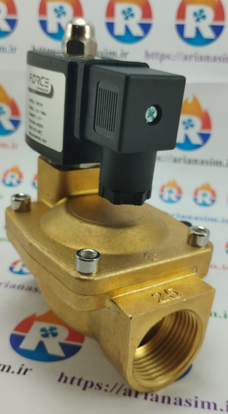 شیر برقی نیمه صنعتی سایز 1 اینچ 220 ولت برند FORCE مدل XSD-25