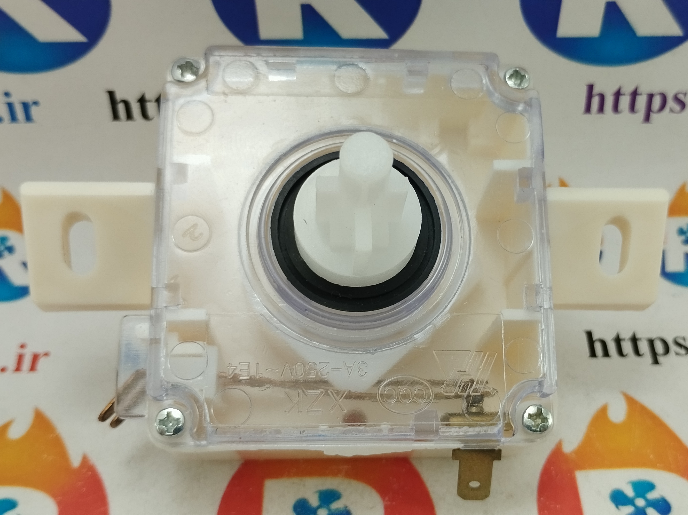 کلید سلکتوری تخلیه آب لباسشویی دوقلو، پایه کج با 3 سیم