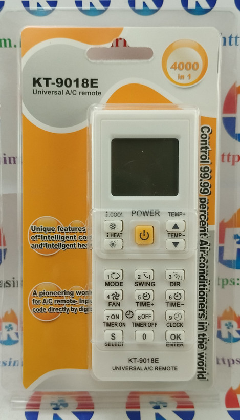 ریموت کنترل مادر یا همه کاره کولر گازی مدل KT-9018E