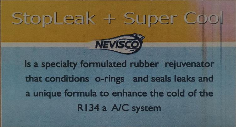 مکمل مایع نشت گیر و تقویت کننده سرمای سیستم کولر خودرو برند کانادایی NEVISCO مدل Stop Leak & Super Cool